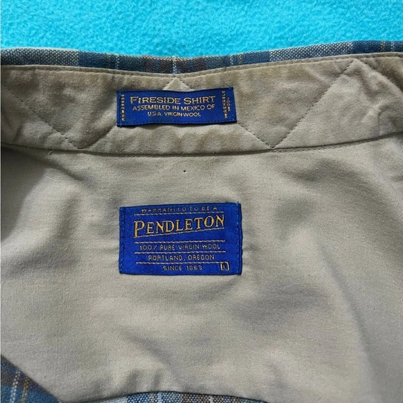 Pendleton Men Fireside Wool Button Down Flannel Shirt Multicolored Sz L - Picture 4 of 8